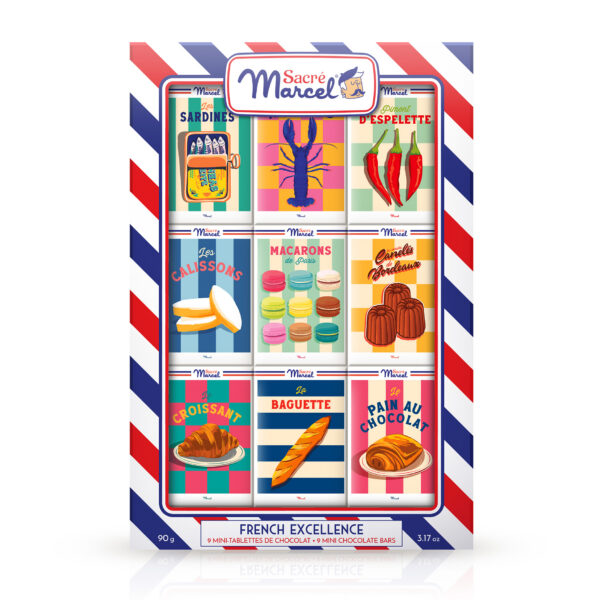 Gift-box French Excellence : 9 mini chocolate bars