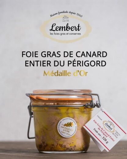 Whole duck foie gras (Dordogne origin) 190g gold medal 2024