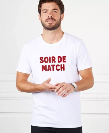 Match night men's T-shirt (velvet effect)