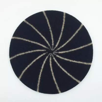 Sailor Beret Navy-Camel front