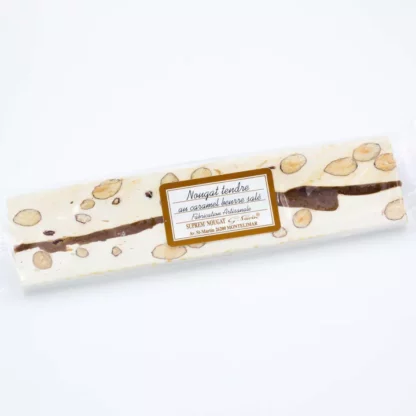 Soft nougat bar with salted butter caramel