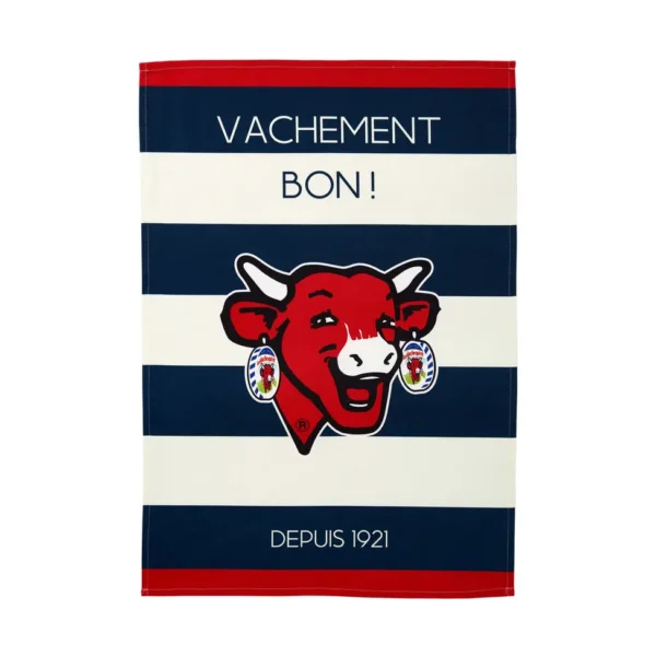Vache Qui Rit Tea Towel Blue Stripe