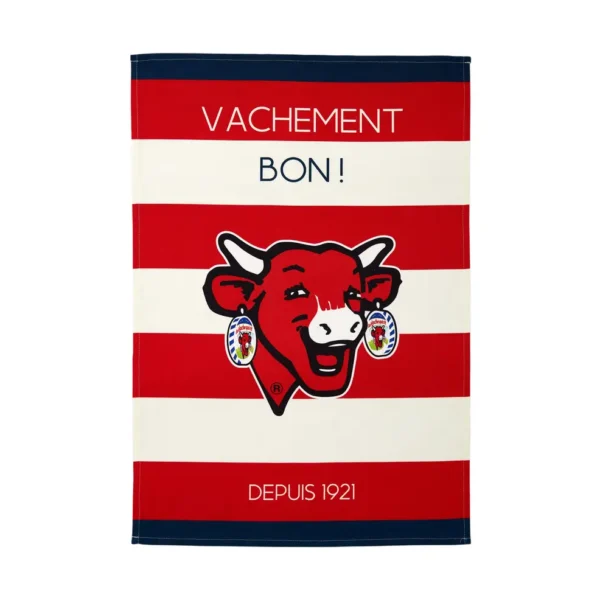 Vache Qui Rit Tea Towel Red Stripe